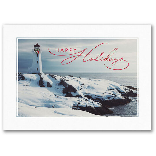 Wintery Seaside Holiday Cards